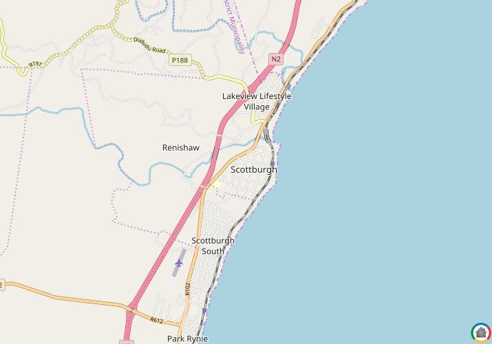 Map location of Scottburgh